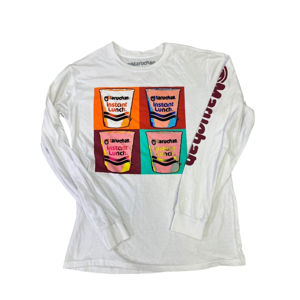 Maruchan Instant Lunch Ramen Long Sleeve T-Shirt Boys M‎ 7/9 Warhol Graphic Tee